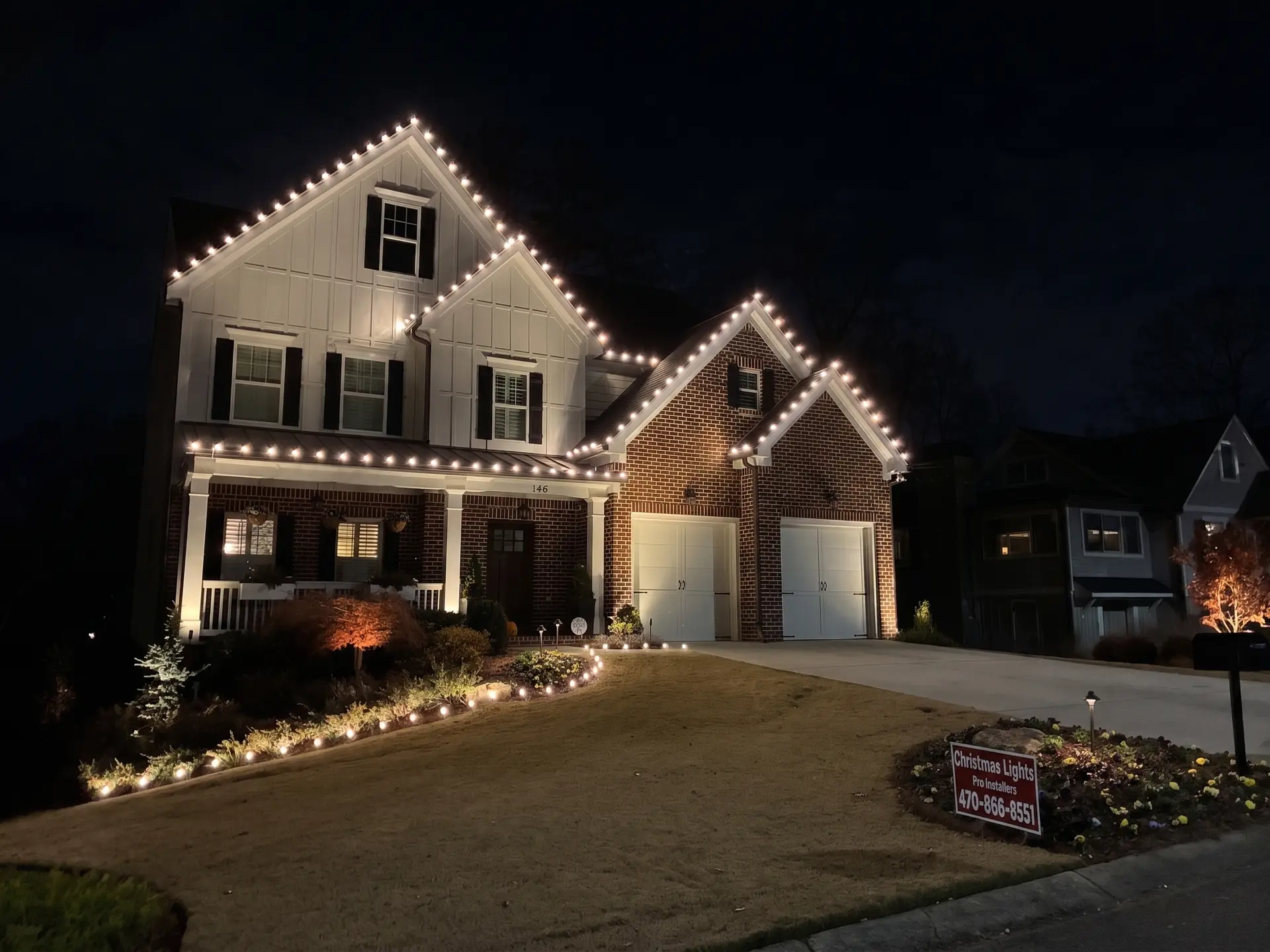 Christmas lights installation service in Georgia by Be The Light GA